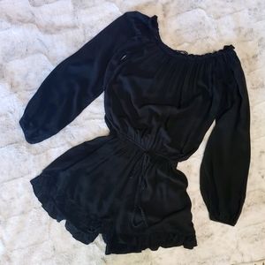 Brandy ❤️ Melville Black Long Sleeved Romper